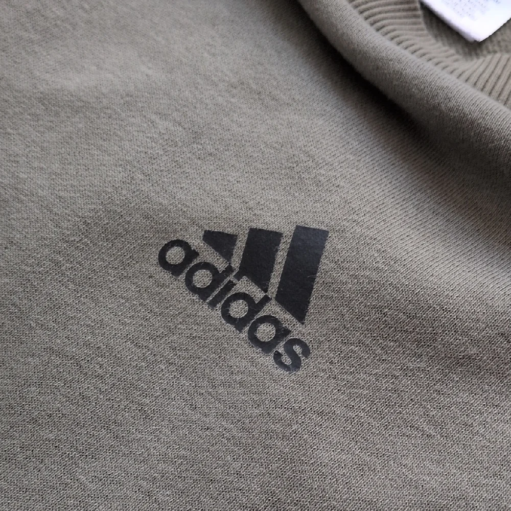 ADIDAS I Lightweight French Terry Olive Green Crewneck Sweatshirt, M